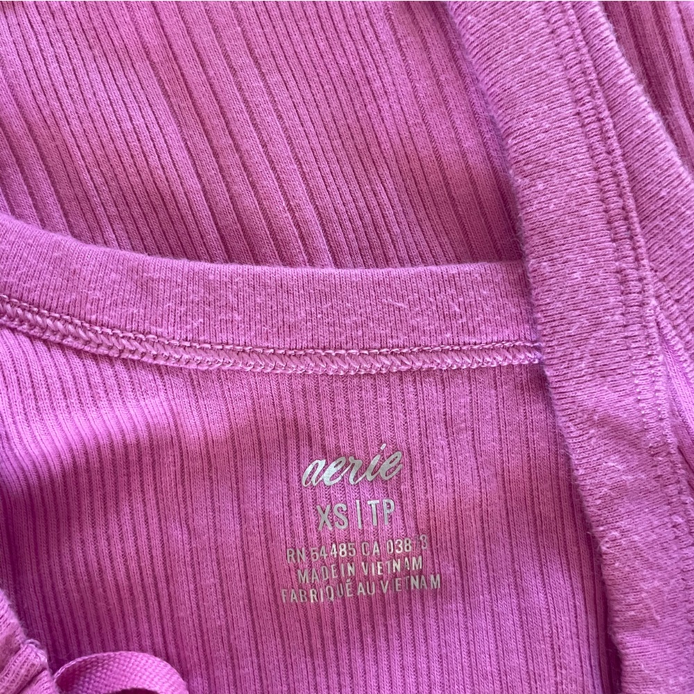 Pink Aerie Ribbed One-Shoulder Midi Dress - Picture 4 of 4